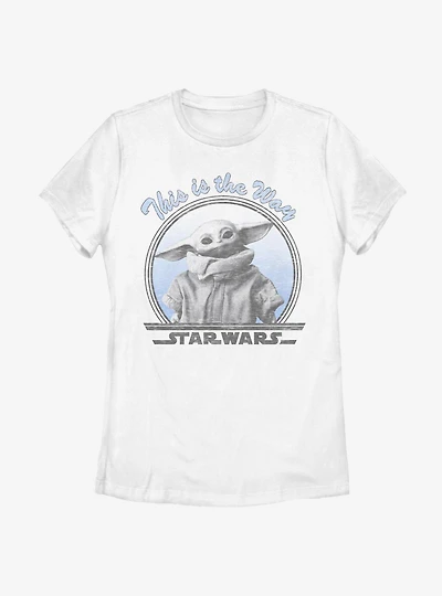 Star Wars The Mandalorian Child Round Way Womens T-Shirt