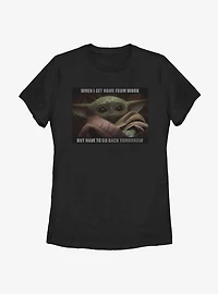 Star Wars The Mandalorian Child Home From Work Womens T-Shirt