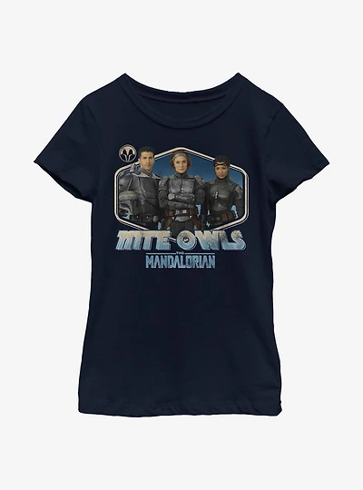 Star Wars The Mandalorian Night Owls Youth Girls T-Shirt