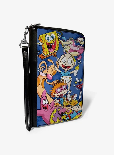 Nickelodeon 90s Character Mash Up Zip Around Wallet