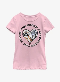 Star Wars: The Last Jedi You're Droid Heart Youth Girls T-Shirt