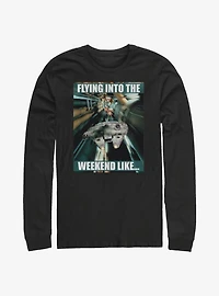 Star Wars Flying Into The Weekend Long-Sleeve T-Shirt