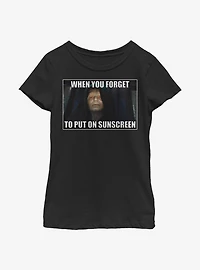 Star Wars Forget Sunscreen Youth Girls T-Shirt