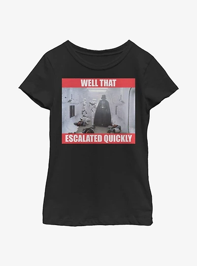 Star Wars Escalated Quickly Youth Girls T-Shirt