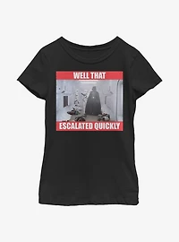 Star Wars Escalated Quickly Youth Girls T-Shirt