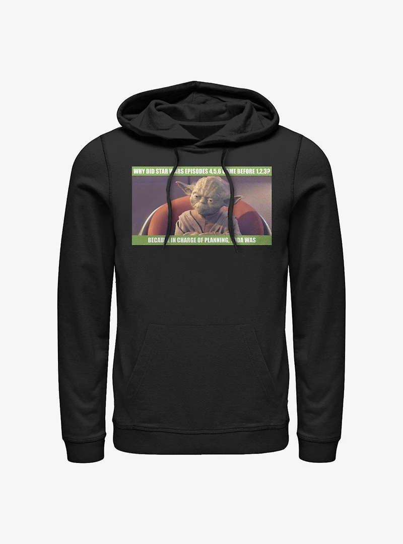 Star Wars Yoda Planning Hoodie