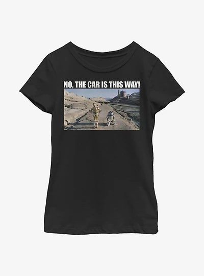 Star Wars Where's The Car Youth Girls T-Shirt