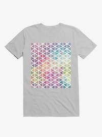 Geometric Fractal Triangles Bubblegum Rain T-Shirt