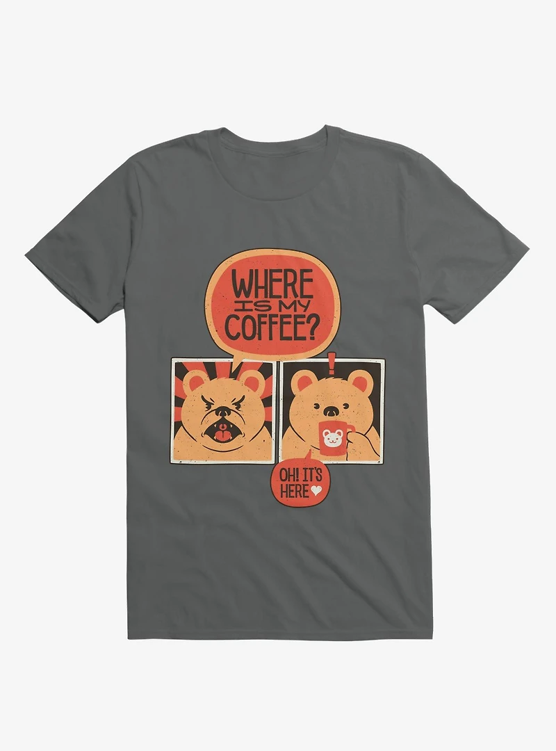Where Is My Coffee Angry Bear T-Shirt