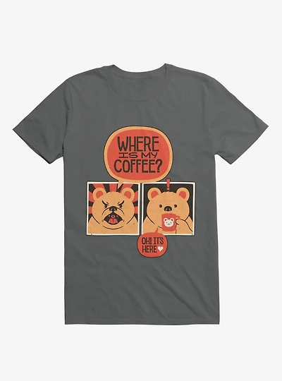 Where Is My Coffee Angry Bear T-Shirt