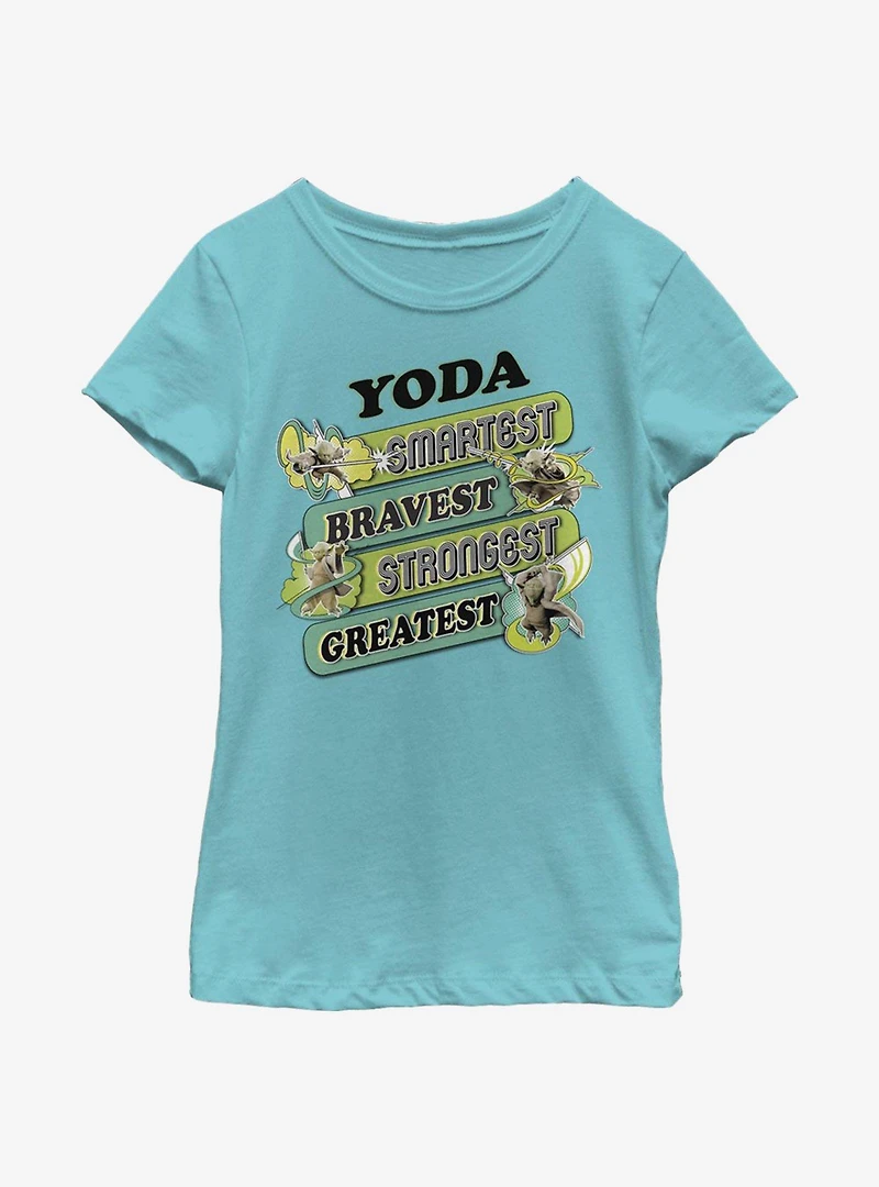 Star Wars Yoda Jumble Youth Girls T-Shirt