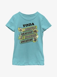Star Wars Yoda Jumble Youth Girls T-Shirt