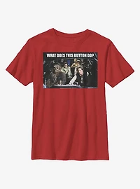 Star Wars Falcon What Does This Button Do? Youth T-Shirt