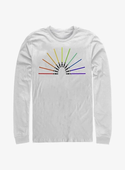 Star Wars Light Sabor Rainbow Long-Sleeve T-Shirt