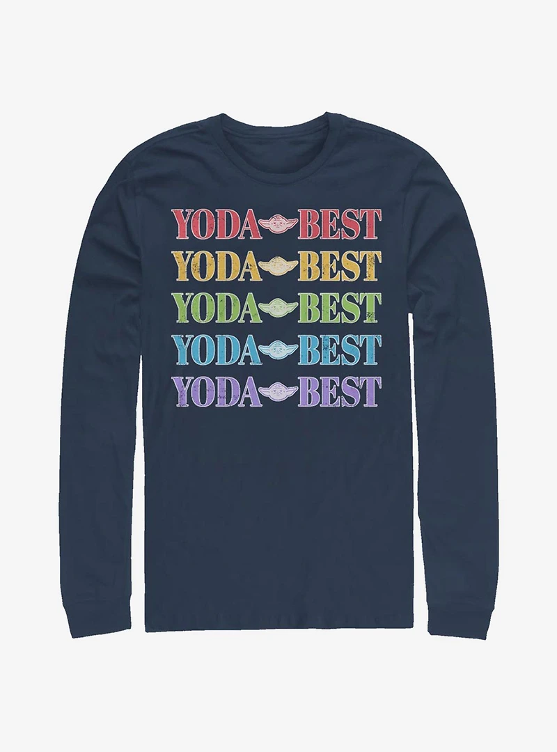 Star Wars Yoda Best Rainbow Long-Sleeve T-Shirt