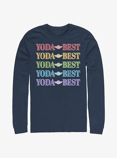 Star Wars Yoda Best Rainbow Long-Sleeve T-Shirt