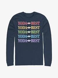 Star Wars Yoda Best Rainbow Long-Sleeve T-Shirt