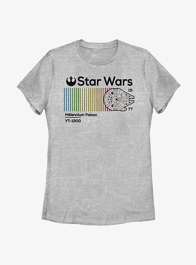Star Wars Falcon Colorful Womens T-Shirt
