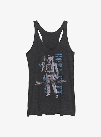 Star Wars Distressed Boba Womens Tank Top