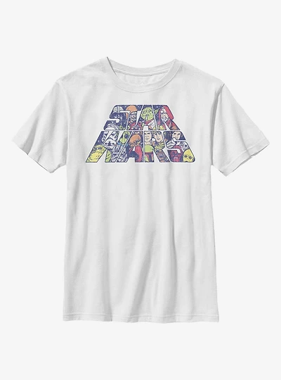 Star Wars Slant Characters Youth T-Shirt