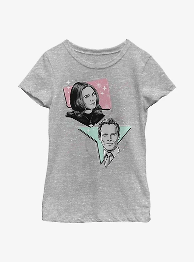 Marvel WandaVision Pastel 50s Retro Youth Girls T-Shirt
