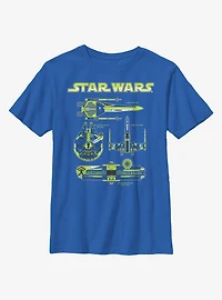 Star Wars Ship Specs Youth T-Shirt
