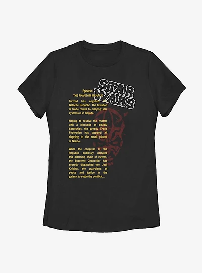 Star Wars Darth Maul Crawl Womens T-Shirt