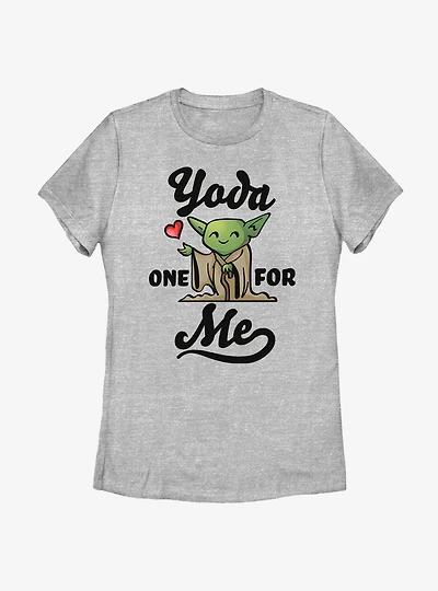 Star Wars One For Me Yoda Heart Womens T-Shirt