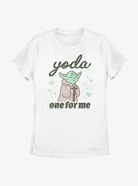 Star Wars Yoda One For Me Cute Womens T-Shirt