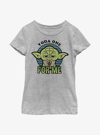 Star Wars Yoda One For Me Big Head Youth Girls T-Shirt