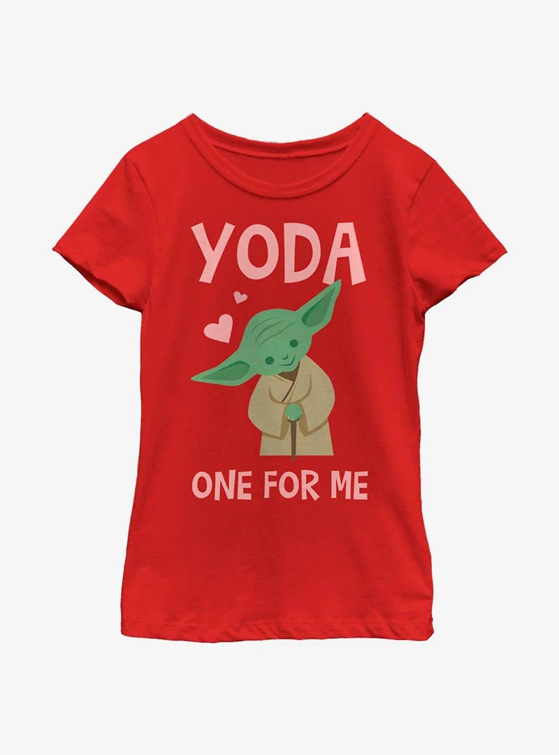 Star Wars Yoda One For Me Cute Youth Girls T-Shirt