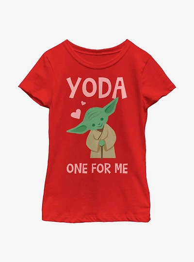 Star Wars Yoda One For Me Cute Youth Girls T-Shirt