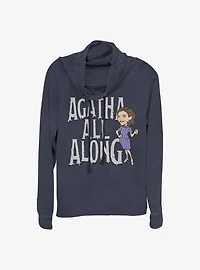 Marvel WandaVision Agatha All Along Cowlneck Long-Sleeve Girls Top