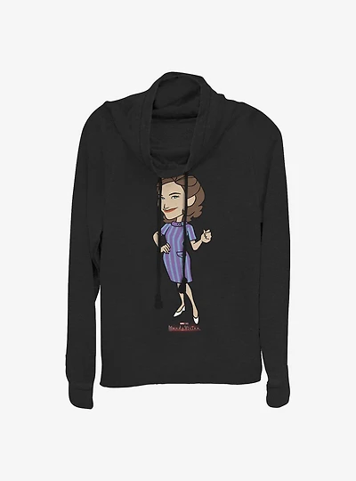 Marvel WandaVision Retro Agatha Cowlneck Long-Sleeve Girls Top