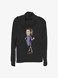 Marvel WandaVision Retro Agatha Cowlneck Long-Sleeve Girls Top