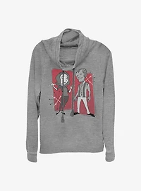 Marvel WandaVision Retro Panels Cowlneck Long-Sleeve Girls Top