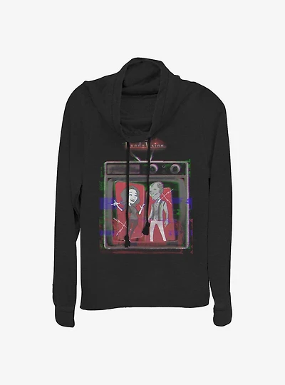 Marvel WandaVision Retro Television Cowlneck Long-Sleeve Girls Top