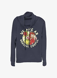 Marvel WandaVision Unusual Couple Frame Cowlneck Long-Sleeve Girls Top