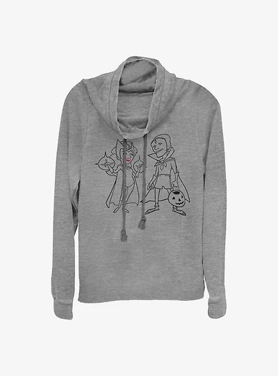 Marvel WandaVision Unusual Couple Simple Ink Cowlneck Long-Sleeve Girls Top