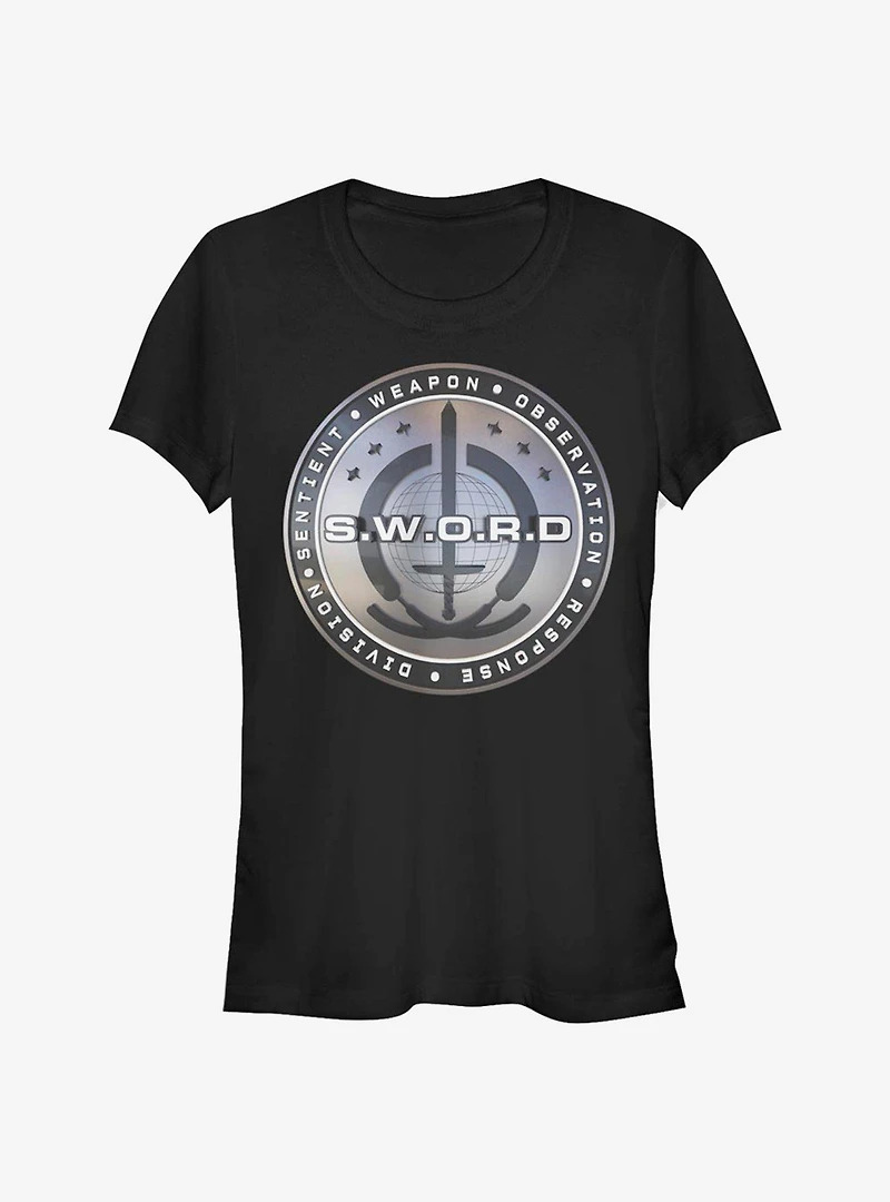 Marvel WandaVision Emblem S.W.O.R.D Logo Girls T-Shirt