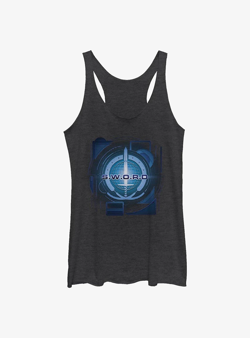 Marvel WandaVision Digital S.W.O.R.D Logo Girls Tank