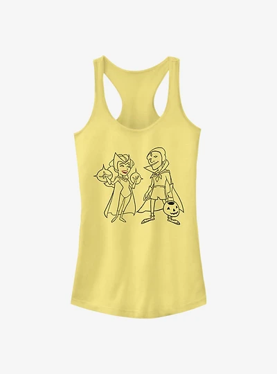 Marvel WandaVision Unusual Couple Simple Ink Girls Tank