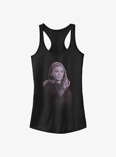 Marvel WandaVision Wanda Video Glitch Overlay Girls Tank