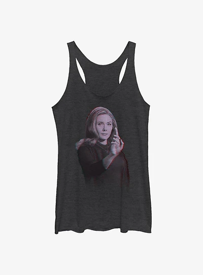 Marvel WandaVision Wanda Video Glitch Overlay Girls Tank
