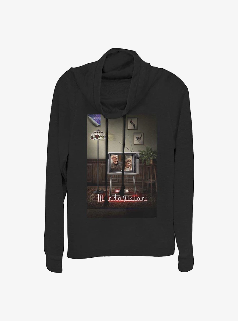 Marvel WandaVision Poster 80's Cowlneck Long-Sleeve Girls Top