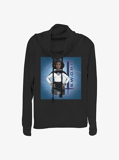 Marvel WandaVision S.W.O.R.D Agent Monica Cowlneck Long-Sleeve Girls Top
