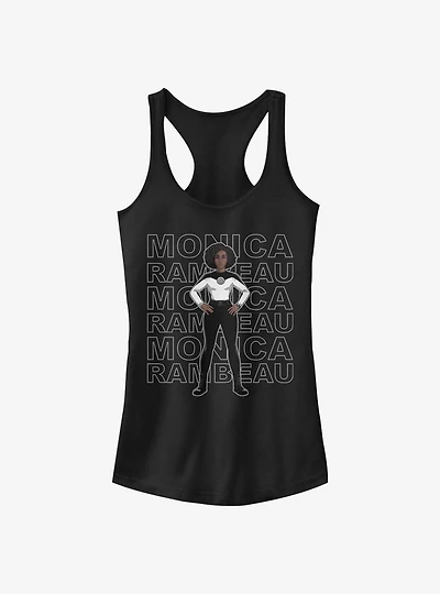 Marvel WandaVision Agent Monica Name Stack Girls Tank