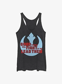 Star Wars: The Rise Of Skywalker Rebel Leader Words Tank Top