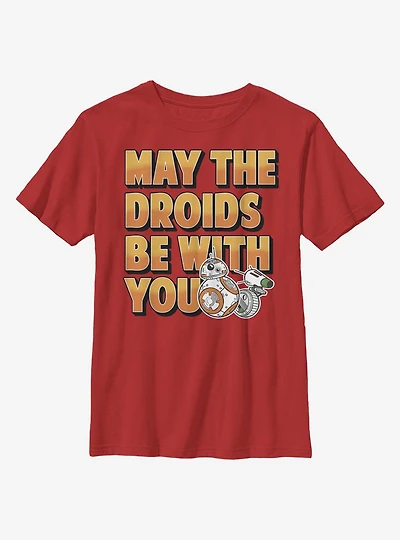 Star Wars: The Rise Of Skywalker May Droids Be With You Youth T-Shirt