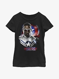 Marvel The Falcon And Winter Soldier Sam Captain America Youth Girls T-Shirt